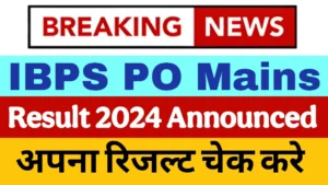 Read more about the article IBPS PO Mains Result 2024: Result Announced, Check Your Scores and Cutoffs Now