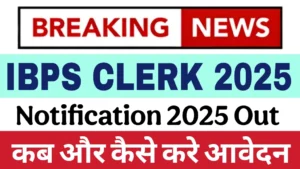 Read more about the article IBPS Clerk 2025 Notification Released: Check Eligibility, Exam Dates, and Application Details